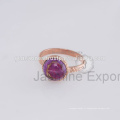 Beautiful Purple Copper Turquoise Wedding s925 Silver Rings